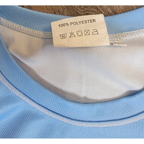 2007 Hyvee Triathlon Blue Short Sleeve T-Shirt Womens Size L Crew Neck - Picture 3 of 7